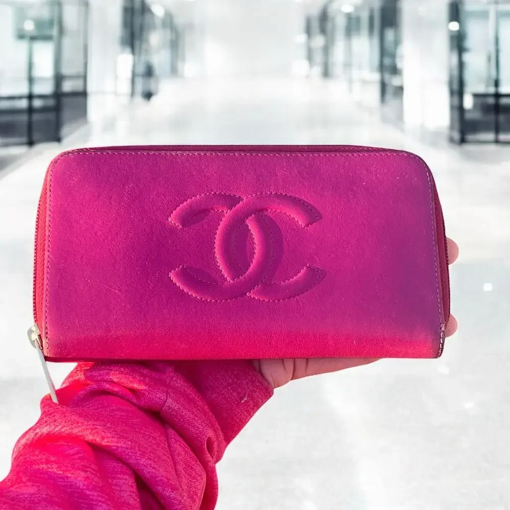 CHANEL Pink Caviar Leather Timeless Continental Zipper Wallet - Picture 13 of 14